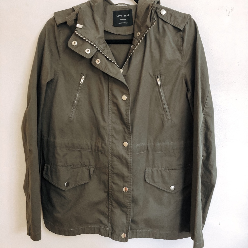 Love Tree Utility Anorak Hooded Jacket